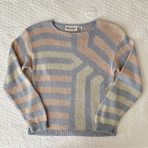 Vintage Weathervane Women’s Sweater 80s 90s Geometric Medium